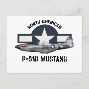 North American P-51D Mustang Postcard
