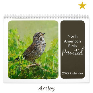 North American Painted Birds Backyard Birding Calendar