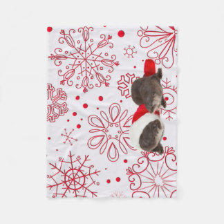 North American river otter Christmas Fleece Blanket