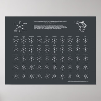 North American Ski Resorts Poster