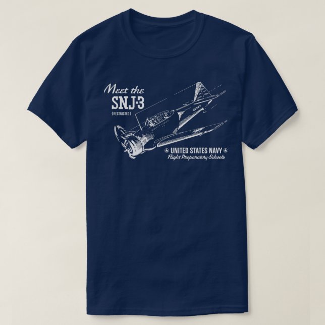 North American SNJ3 AT6  T-Shirt (Design Front)