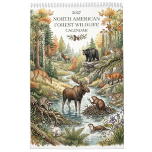 North American Wildlife - Single Page 2027 Calendar