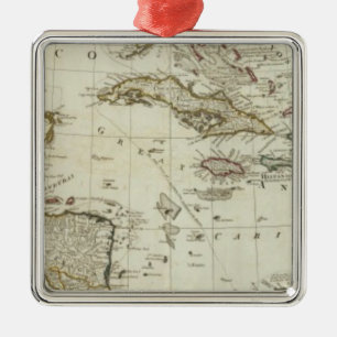 North America's new map Metal Tree Decoration