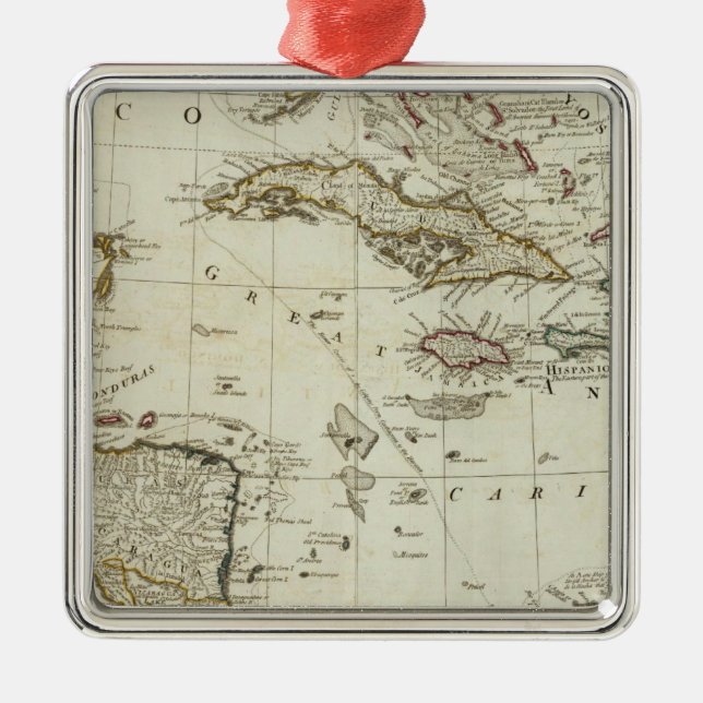 North America's new map Metal Tree Decoration (Front)