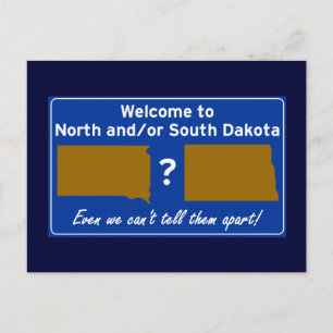 North and/or South Dakota Postcard