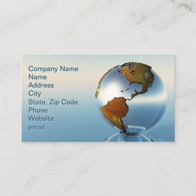 North and South America Business Card (Front)