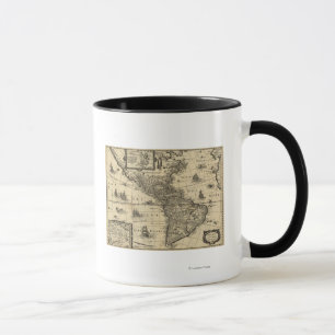North and South America - Panoramic Map Mug
