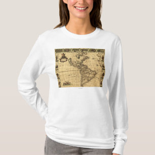 North and South AmericaPanoramic Map T-Shirt