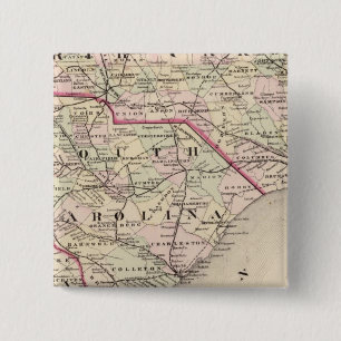 North and South Carolina 4 15 Cm Square Badge