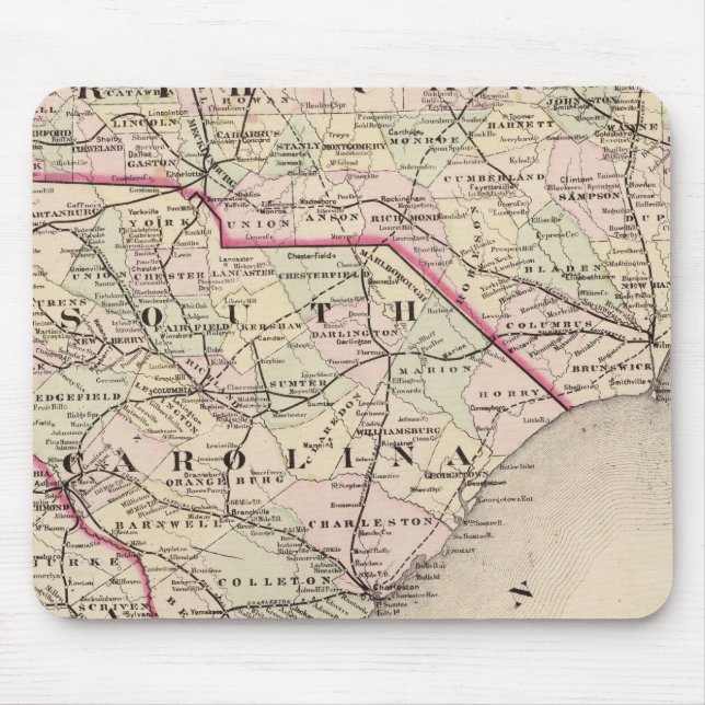 North and South Carolina 4 Mouse Mat (Front)