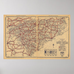 North and South Carolina 4 Poster