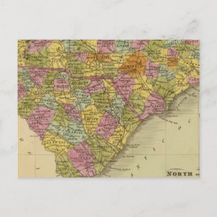 North and South Carolina 5 Postcard