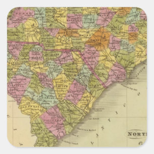 North and South Carolina 5 Square Sticker