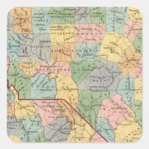 North and South Carolina 6 Square Sticker