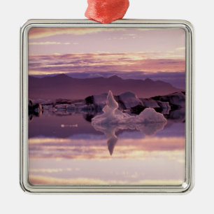 North Atlantic, Iceland, Breioamerkurjokull Metal Tree Decoration