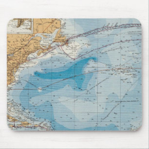 North Atlantic Ocean Map Mouse Mat