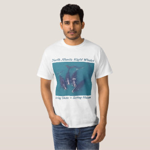 North Atlantic Right Whales by RoseWrites T-Shirt