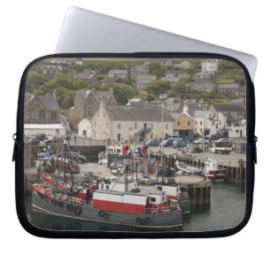 North Atlantic waterfront port of Stromness Laptop Sleeve