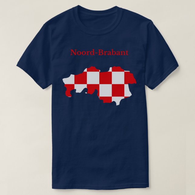North Brabant Province Map Flag Netherlands T-Shirt (Design Front)