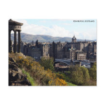 North Bridge, Edinburgh Postcard with City