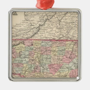 North Carolina 3 Metal Tree Decoration