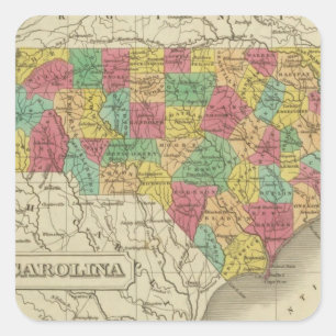 North Carolina 3 Square Sticker