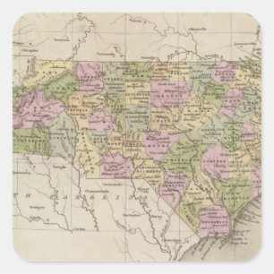 North Carolina 4 Square Sticker