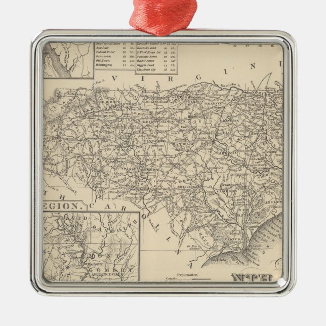 North Carolina 6 Metal Tree Decoration (Front)