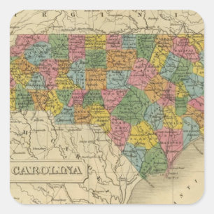 North Carolina 9 Square Sticker