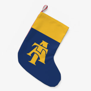 North Carolina A&T State University   A Logo 2 Small Christmas Stocking