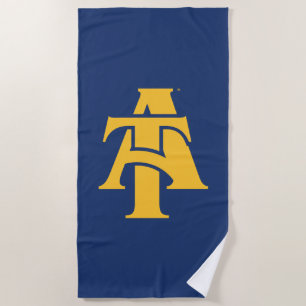 North Carolina A&T State University   A Logo Beach Towel