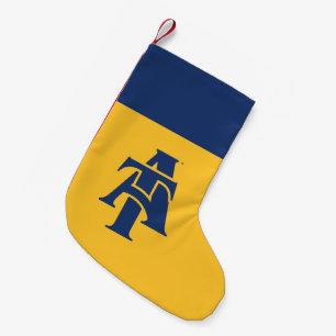 North Carolina A&T State University   A Logo Small Christmas Stocking