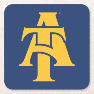 North Carolina A&T State University A Logo Square Paper Coaster