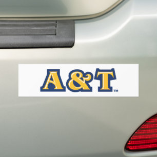 North Carolina A&T State University   A&T Wordmark Bumper Sticker