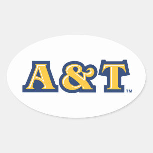 North Carolina A&T State University   A&T Wordmark Oval Sticker