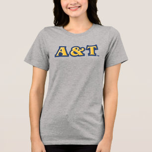 North Carolina A&T State University A&T Wordmark Tri-Blend Shirt