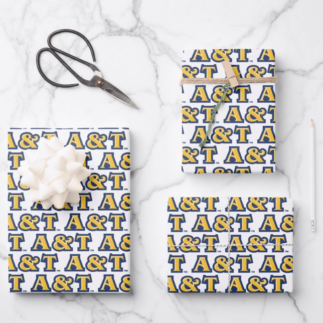 North Carolina A&T State University | A&T Wordmark Wrapping Paper Sheet (Front)