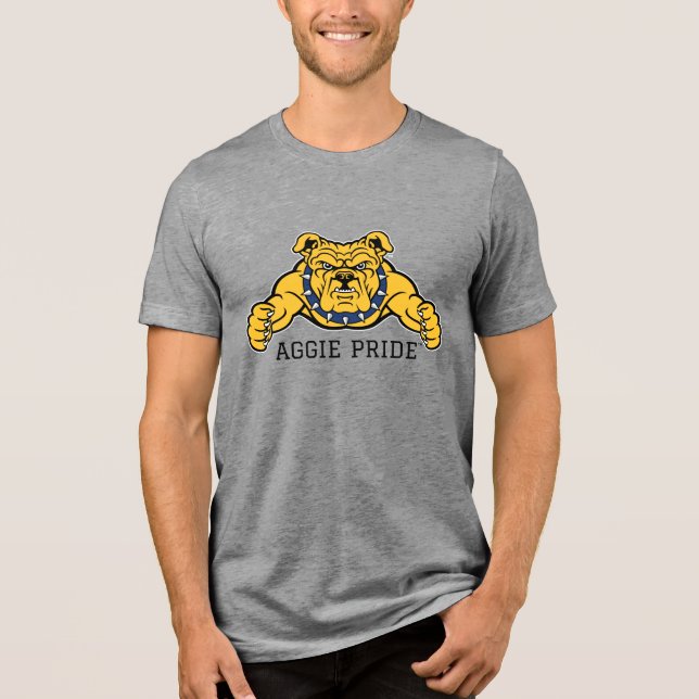 North Carolina A&T State University | Bulldog Tri-Blend Shirt (Front)