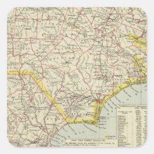 North Carolina and South Carolina 2 Square Sticker
