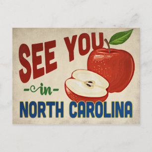 North Carolina Apple - Vintage Travel Postcard
