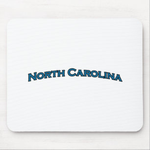 North Carolina Arched Text Logo Mouse Mat