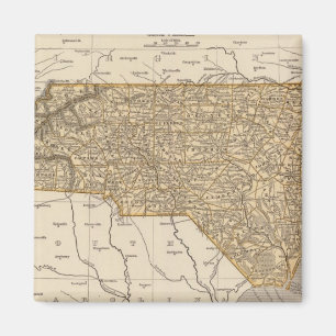 North Carolina Atlas Map Magnet