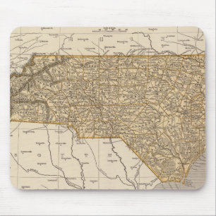 North Carolina Atlas Map Mouse Mat