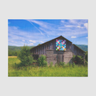 North Carolina Barn with Super Colourful Quilt Tissue Paper