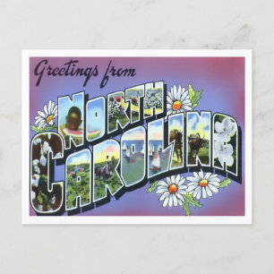 North Carolina Big Letters Postcard