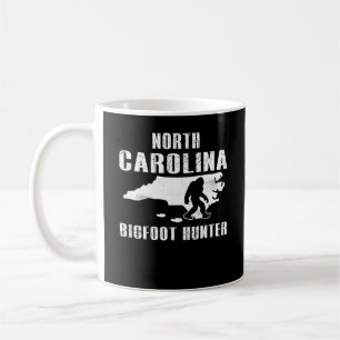 North Carolina Bigfoot Hunter Funny Sasquatch Gift Coffee Mug