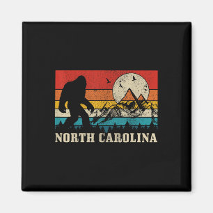 North Carolina Bigfoot Vintage Mountains Hiking Ca Magnet