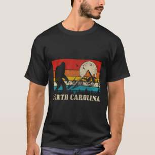 North Carolina Bigfoot Vintage Mountains Hiking Ca T-Shirt