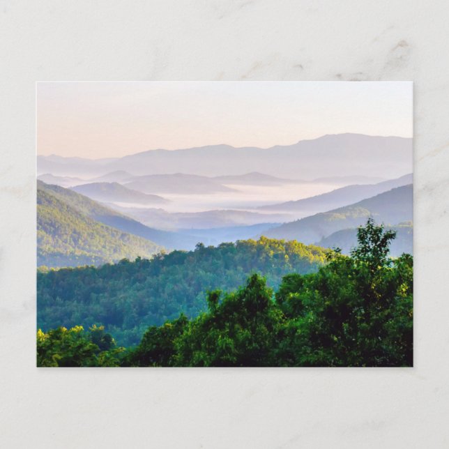 north carolina blue ridge barkway mountains postcard (Front)