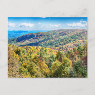 north carolina blue ridge parkway smoky mountains postcard